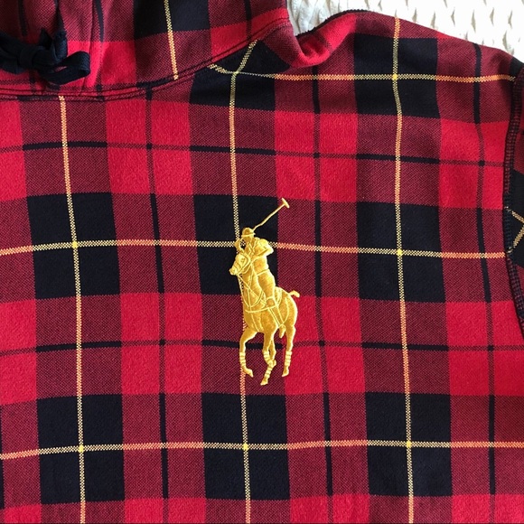 🔥 NWT Big & Tall Polo Ralph Lauren Flannel Hoodie - Picture 3 of 8
